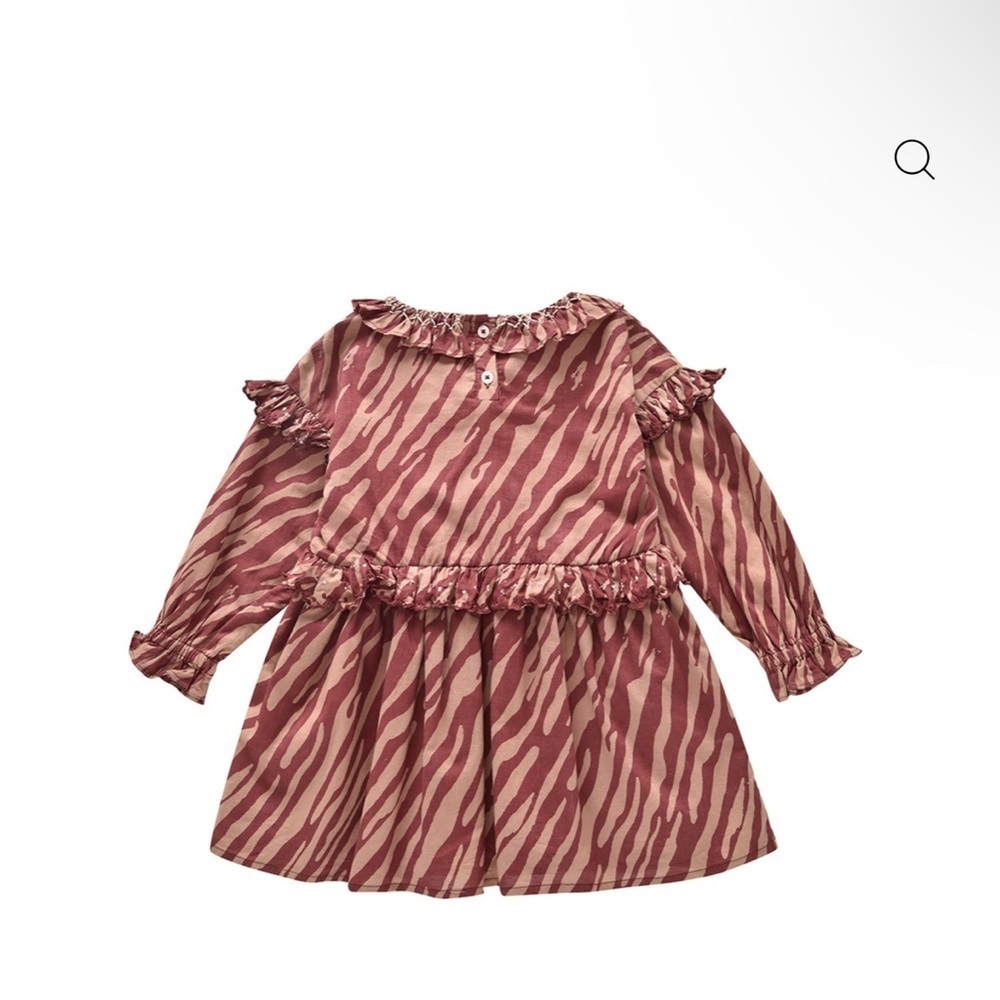 Louise Misha boutique NWT Red and Cream Striped Dress with Ruffles - Picture 5 of 5